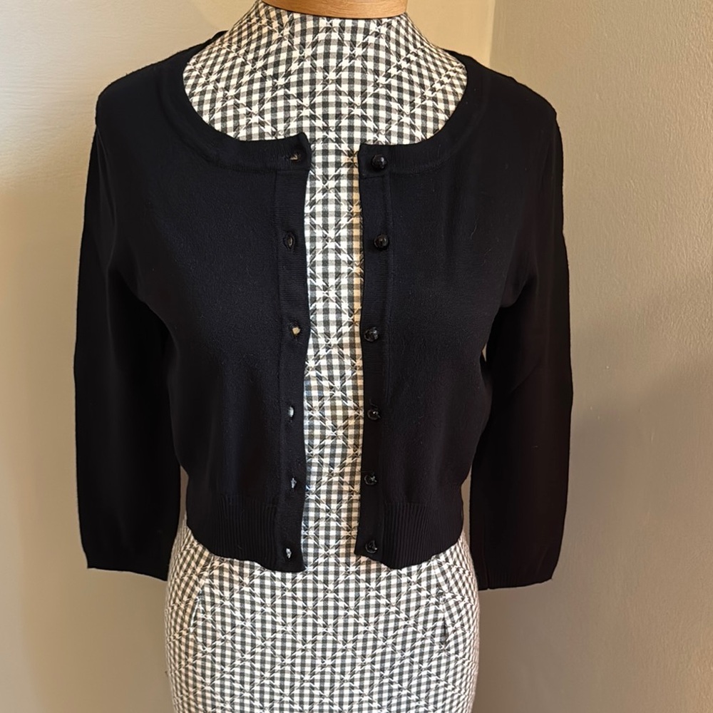 Donna Rico Black Button-Up Shrug